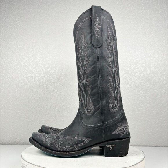 Lane Women's Gray Heeled Boots - Picture 4 of 9